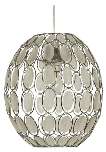 Lampa wisząca chromowana-biała SELMA 1xE27x40W wym: 110x25x25 cm Candellux