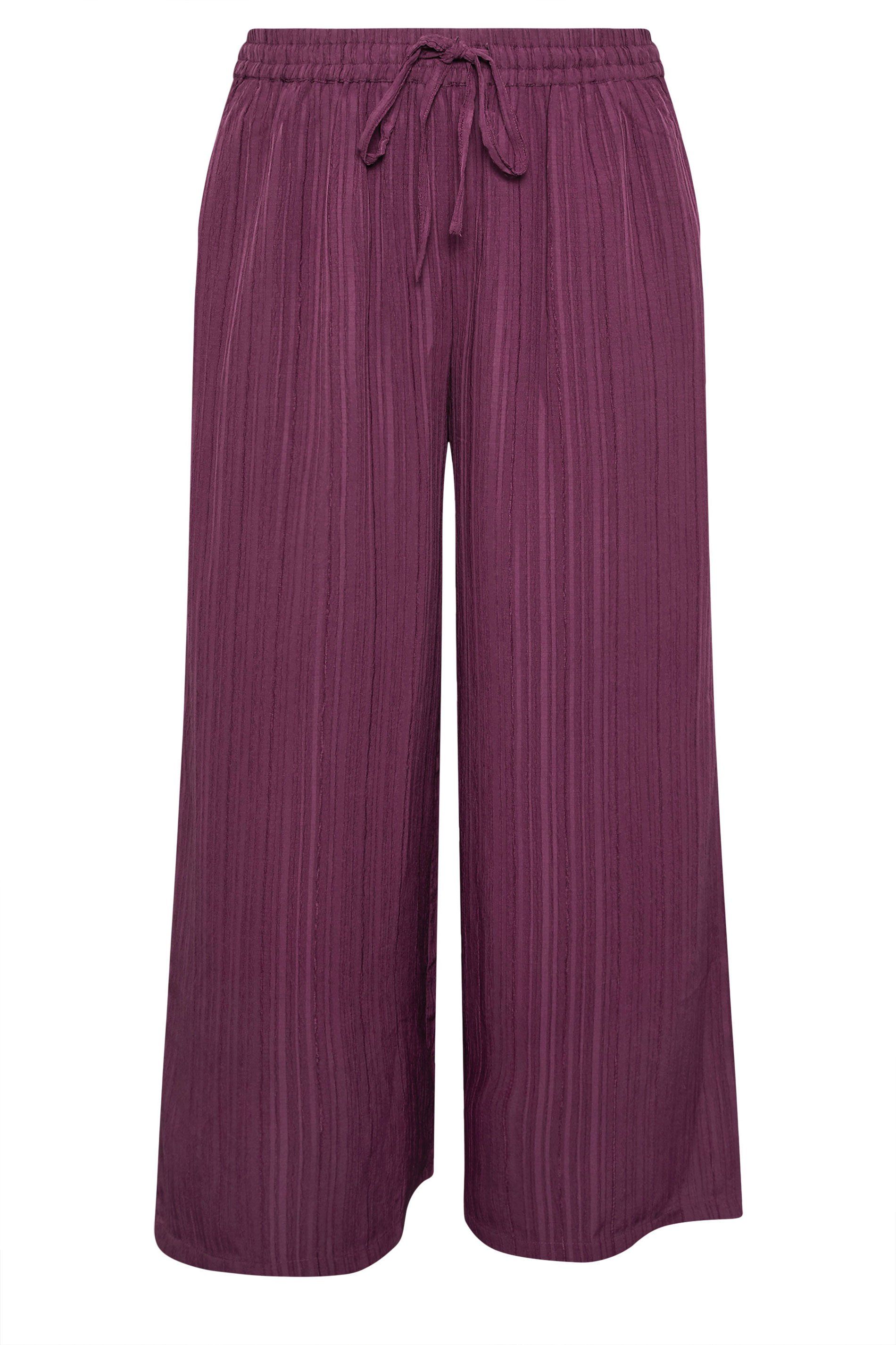 Yours Crinkle Wide Leg Trousers