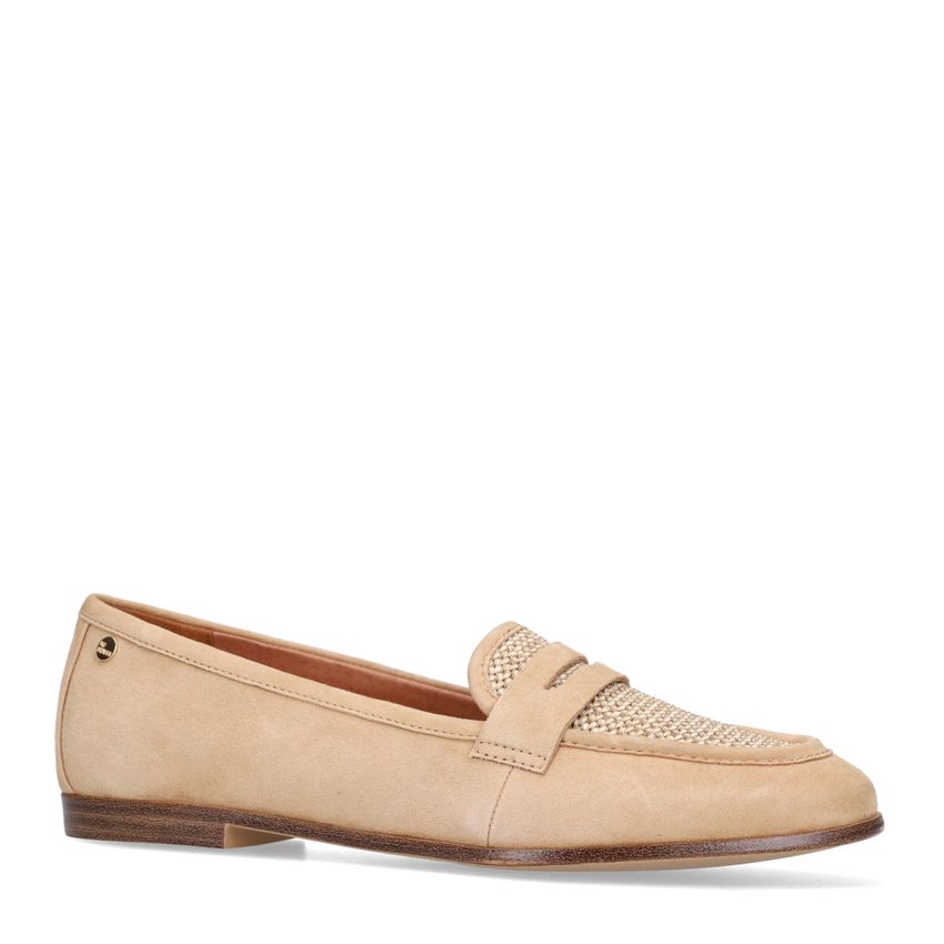 No Stress Beige suède loafers