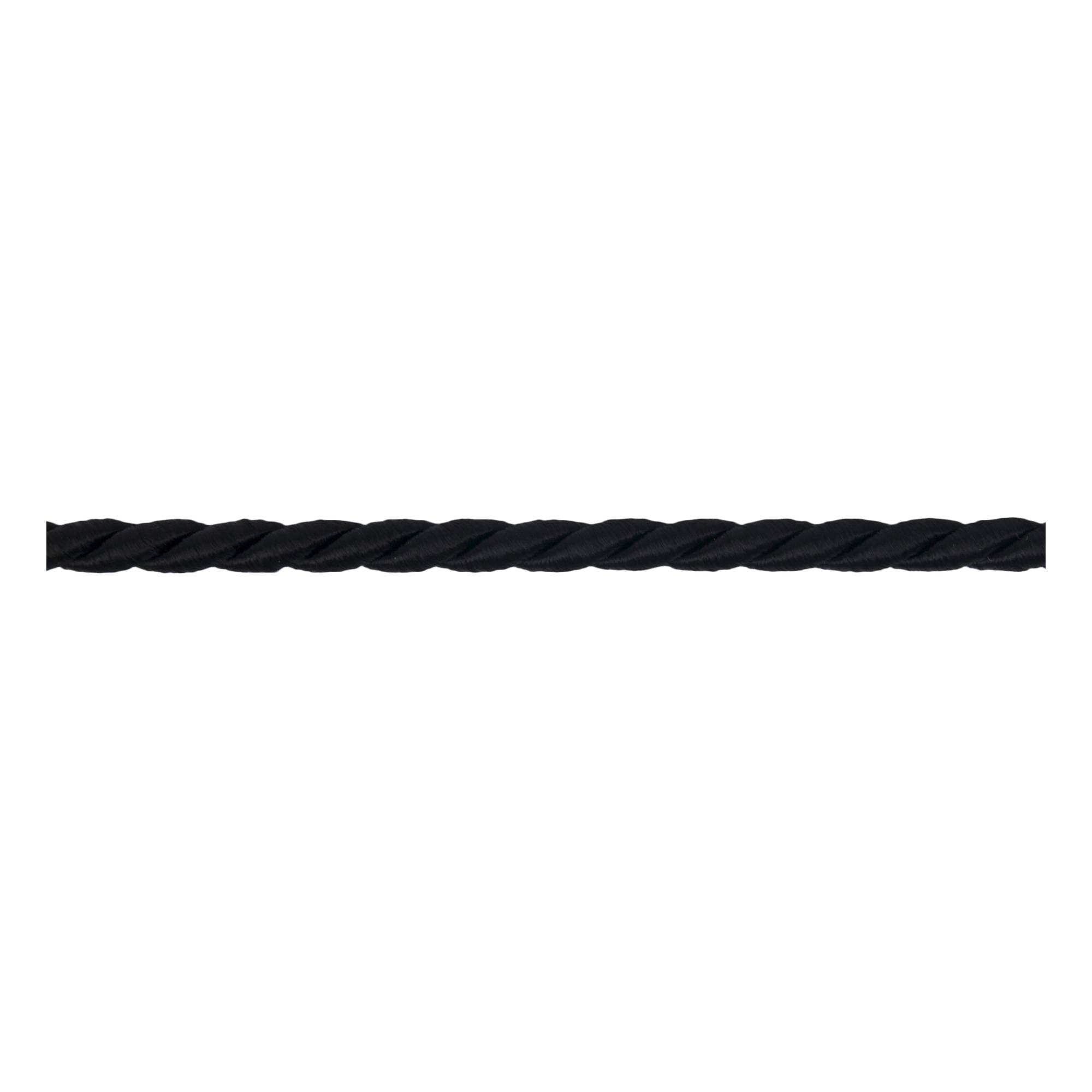 Black 6mm Cord Trim by the Metre