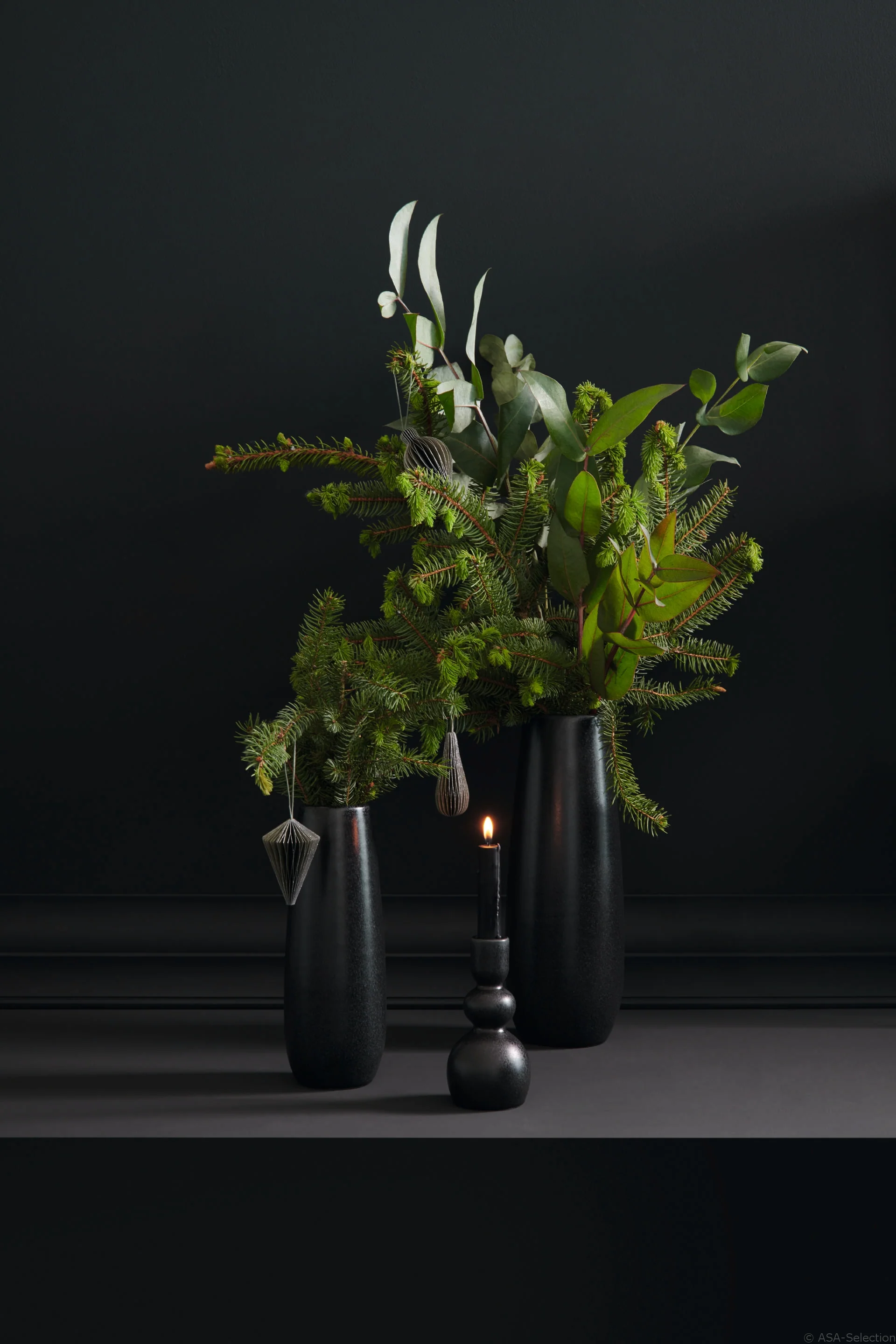 kerzenleuchter, black iron
