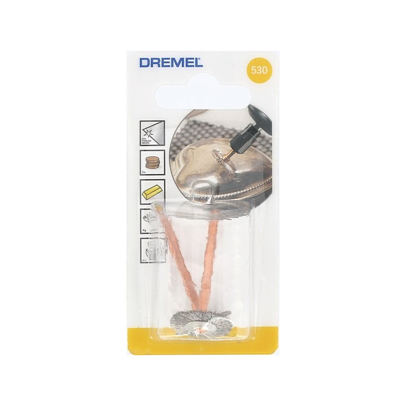 Brosse en acier inoxydable 19 mm 2 pièces DREMEL