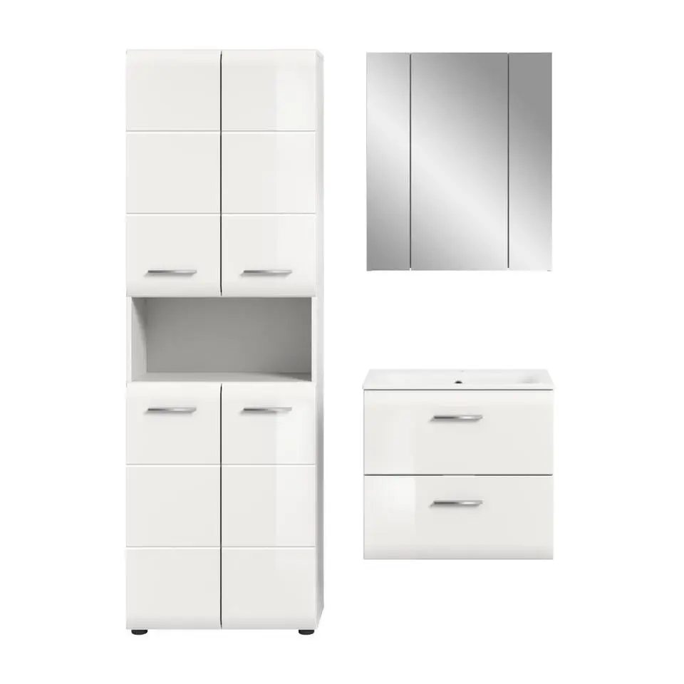 Hioshop Ice badkamer I55 wit hoogglans- wit