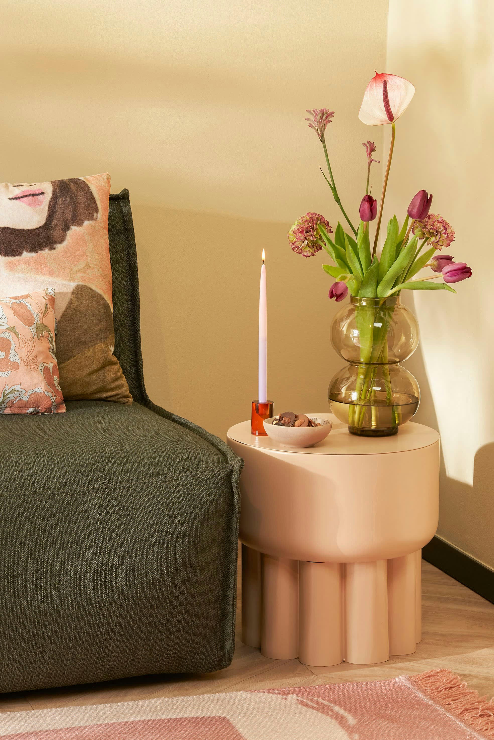 DIP-DYE - Lot de 4 bougies longue violet