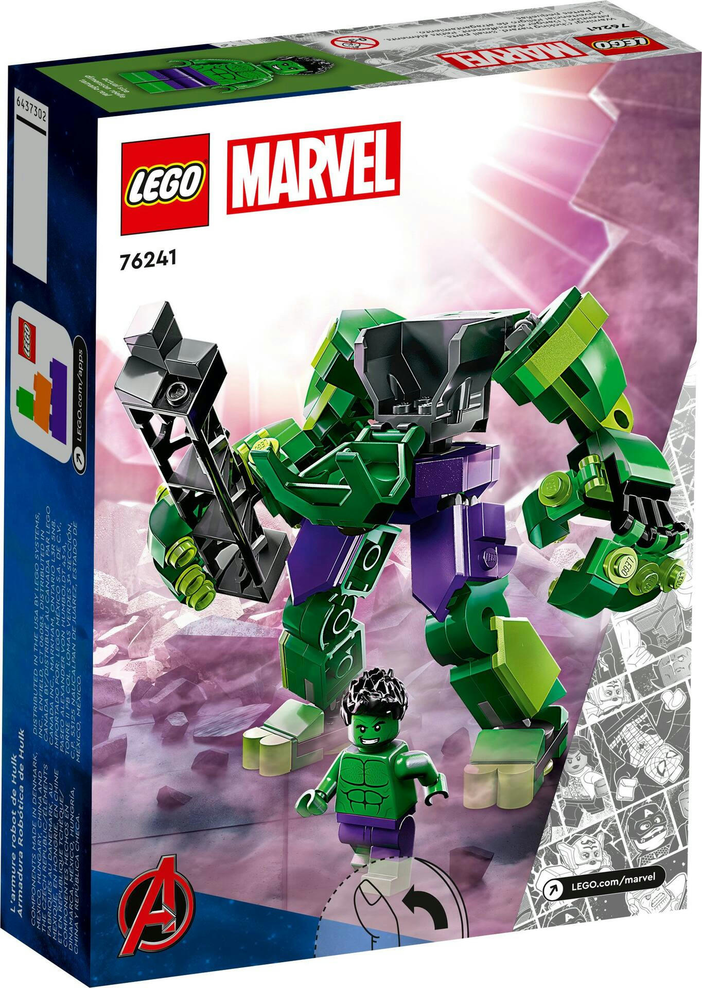 LEGO® Marvel Hulk Mech Armor Buildable Toy Set - 76241, 138-pcs, Ages 6+