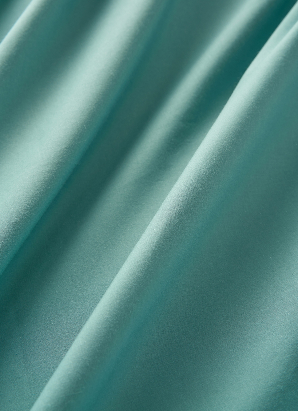 DRAP HOUSSE UNI EN PERCALE DE COTON BLEU MINÉRAL