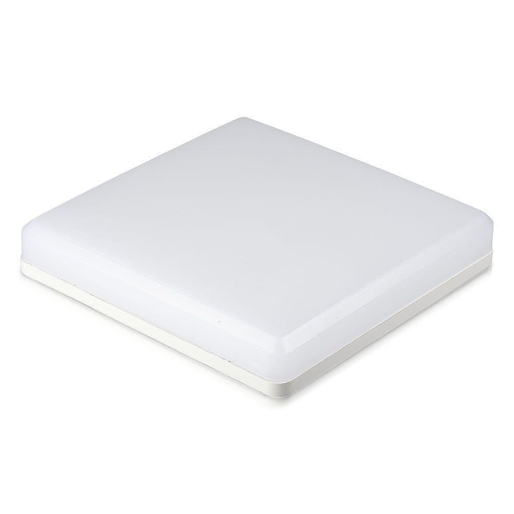 Plafon 8066kwadratowy biały LED 1x25W 30cm 2500lm IP44 V-TAC