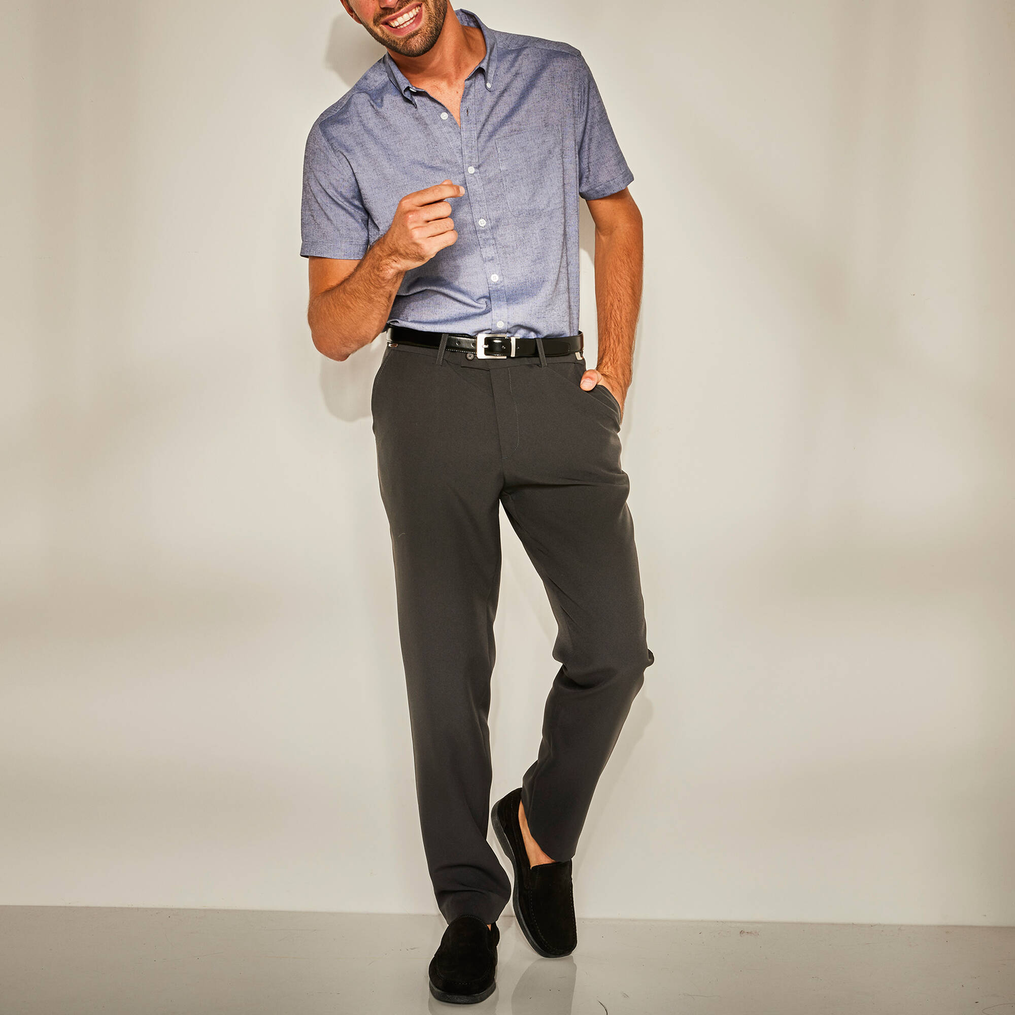 Pantalon taille réglable sans pince - polyester