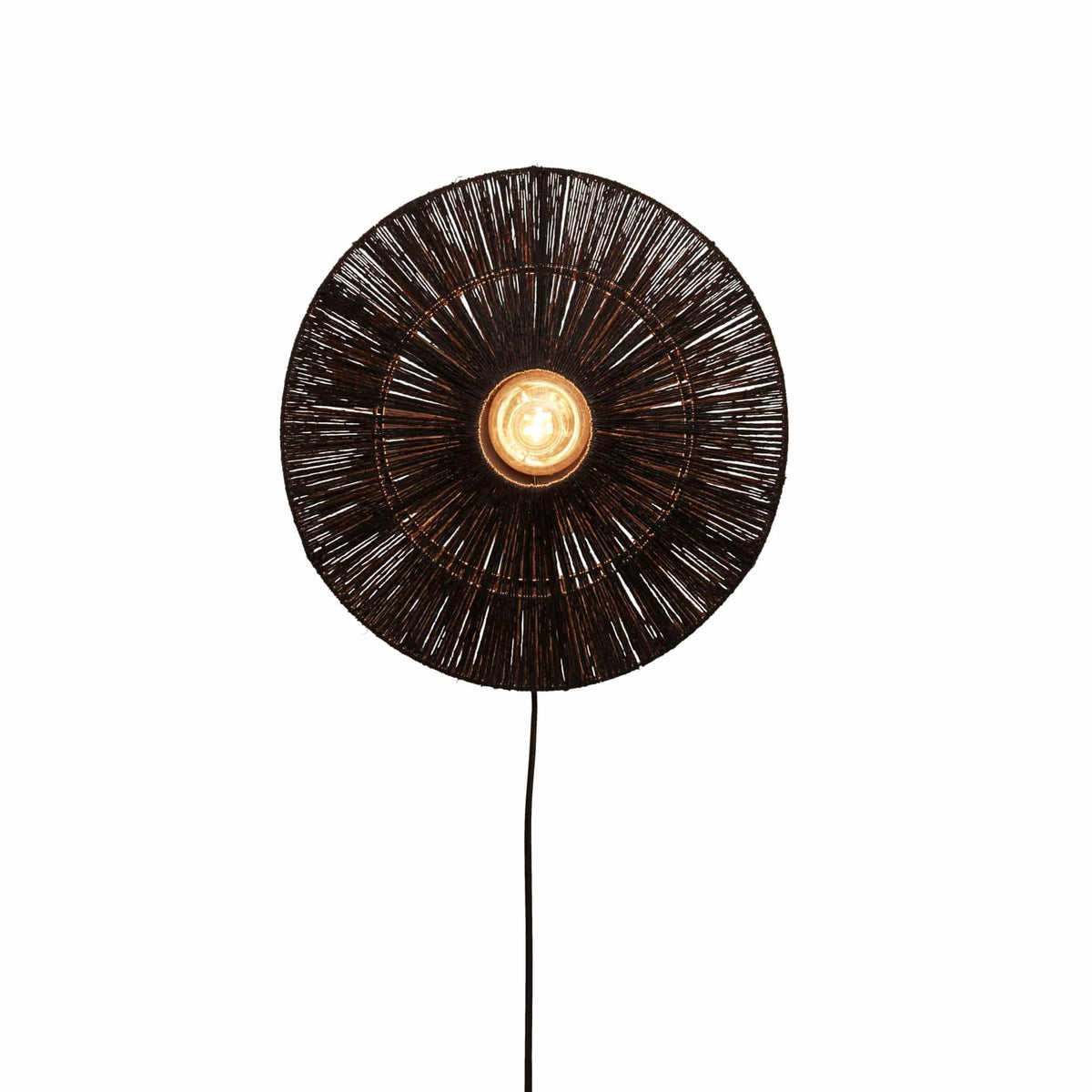 GOOD&MOJO wandlamp Iguazu - zwart - Ø40cm