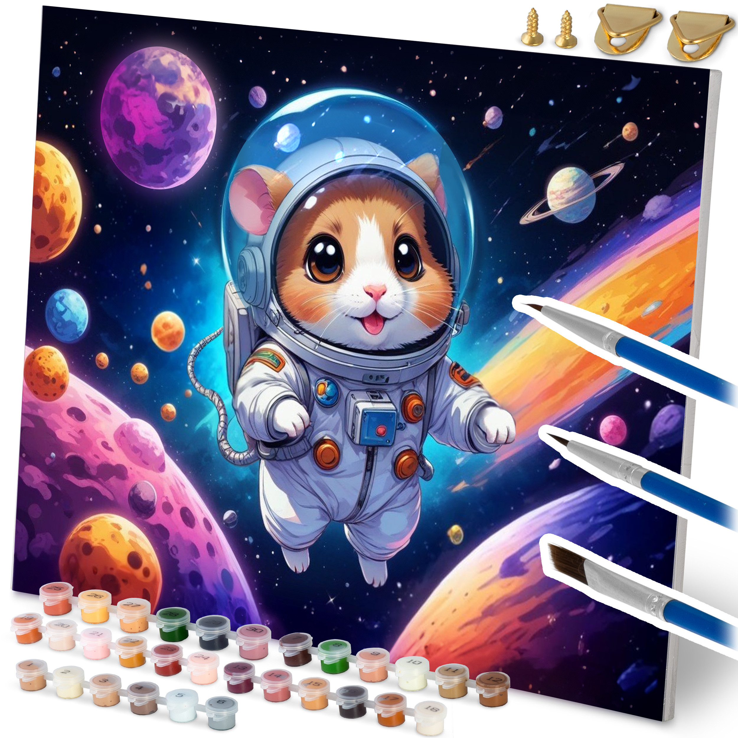 Malowanie po numerach obraz z ramą 40x50 Astronauta Massido