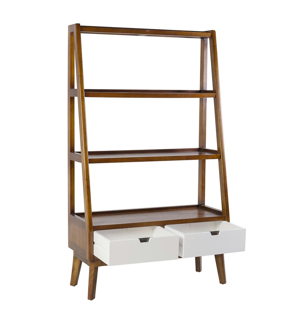 ARTIC - Bibliothèque en bois marron et blanc L 100 cm