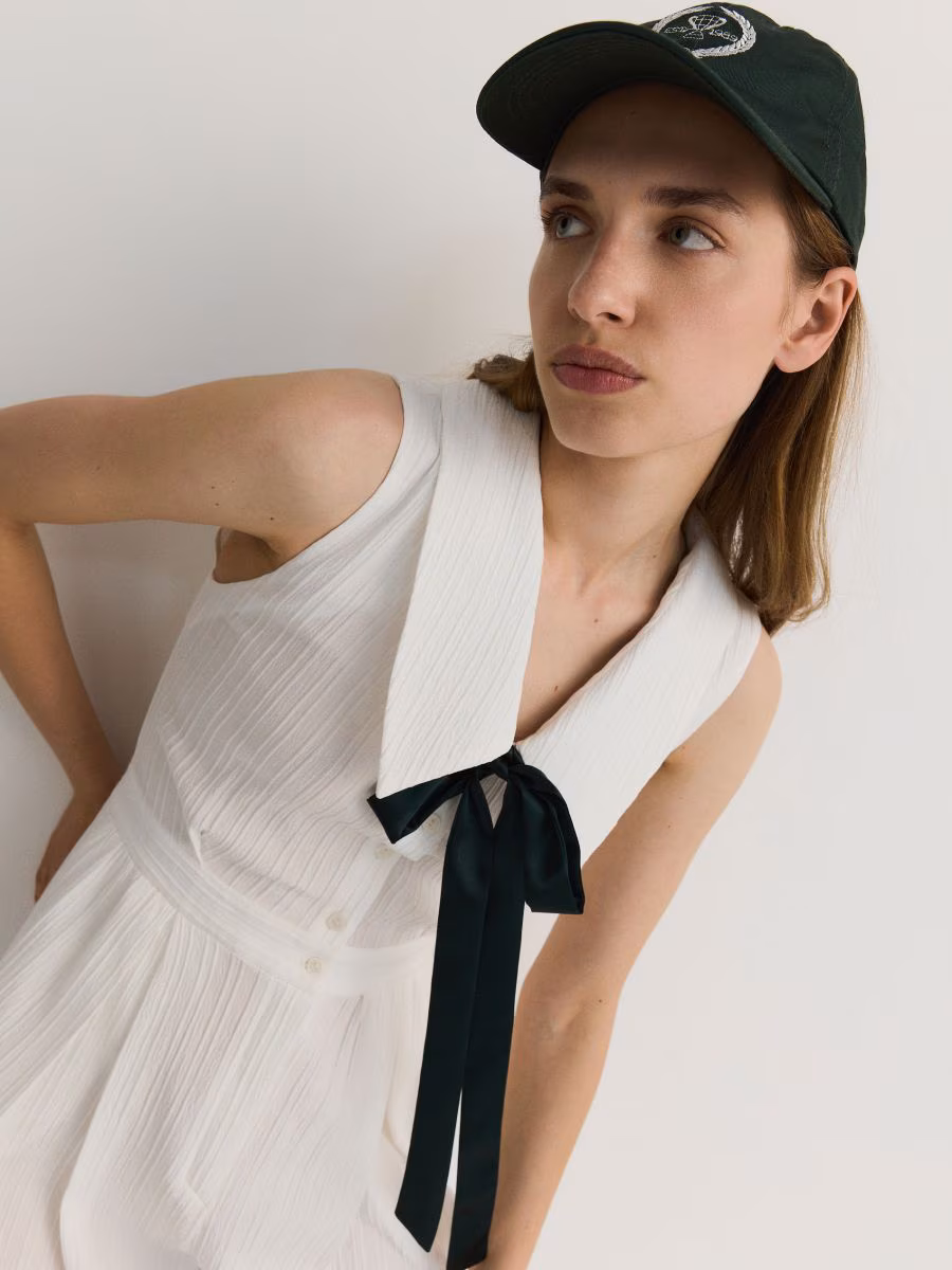 Cotton Cap With Embroidery