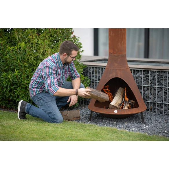 Grillkamin, Höhe: 160 cm, rostfarben