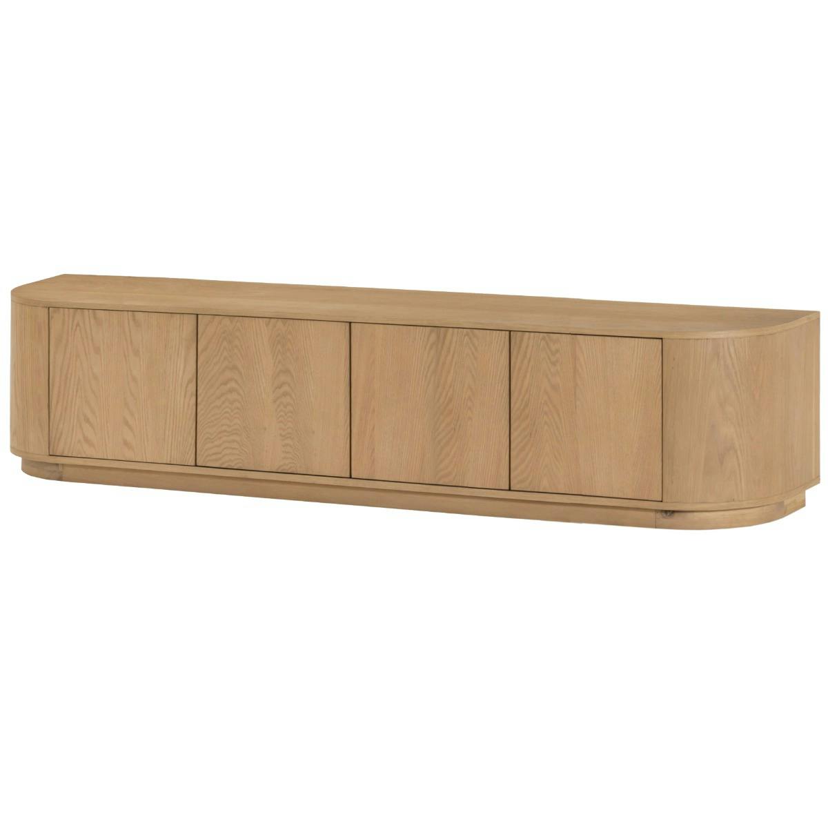 Meuble TV design en chêne clair 4 portes LOREN