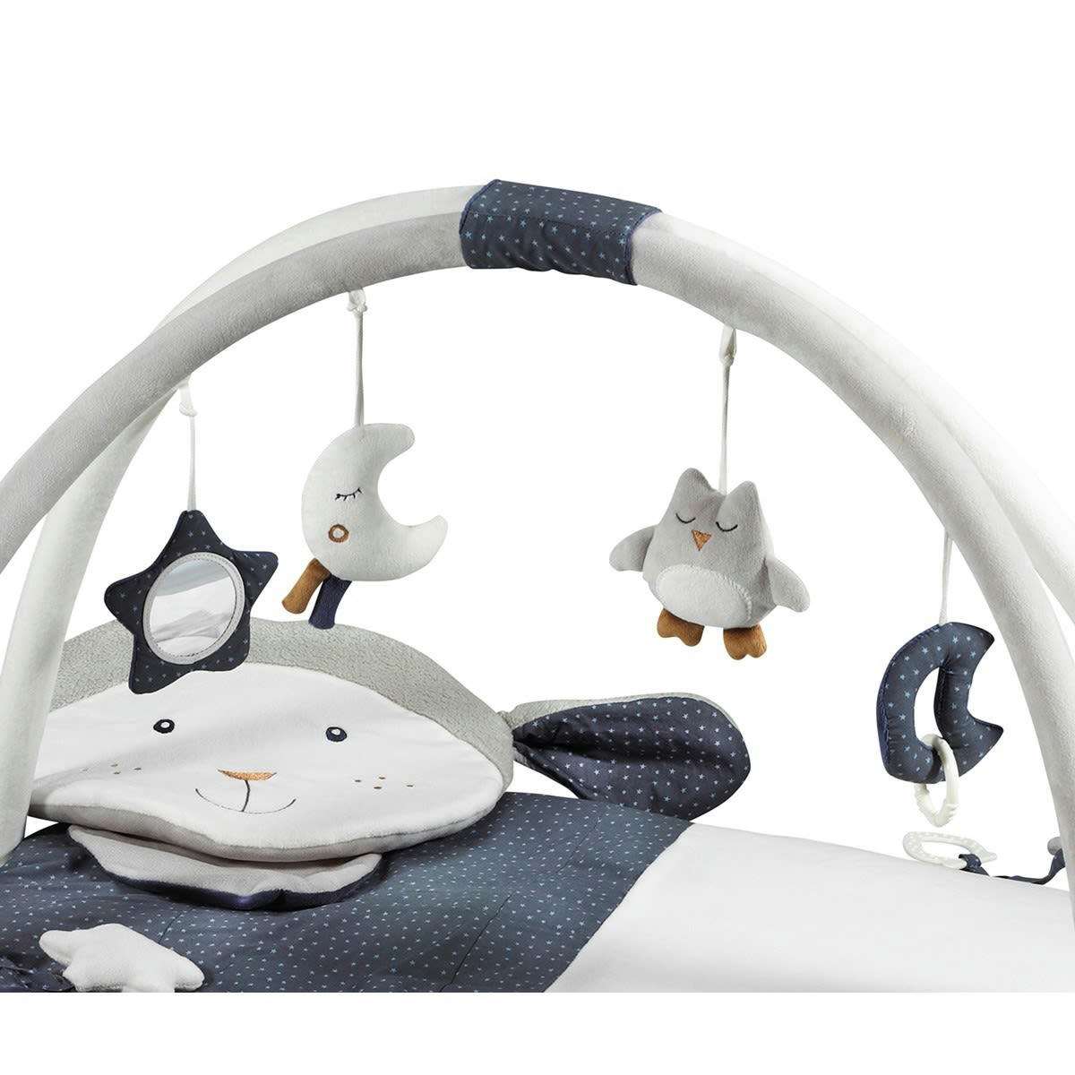 MERLIN - Tapis d'éveil bébé Mouton 77x79cm en velours blanc