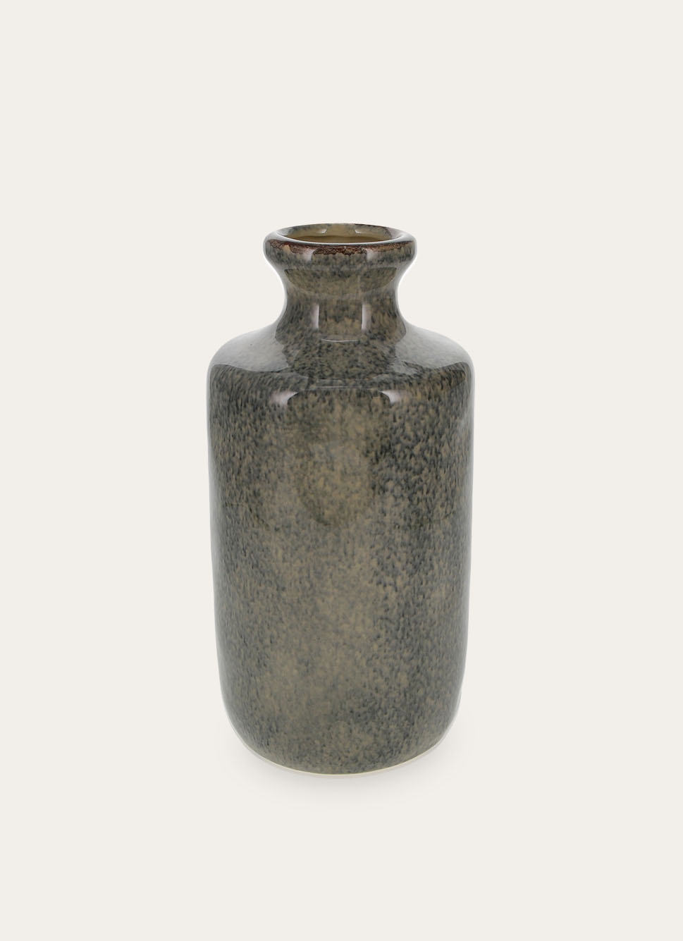 PETIT VASE EN CÉRAMIQUE ÉMAILLÉE EFFET TACHETÉ Bleu ORAGE