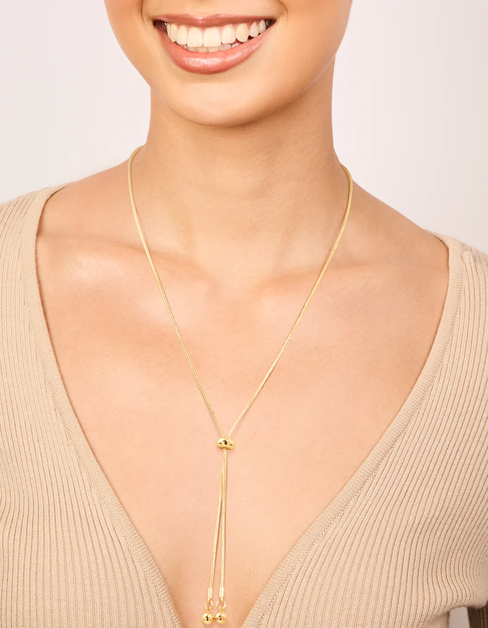 Gold Plated Adjustable Toggle Y-Necklace