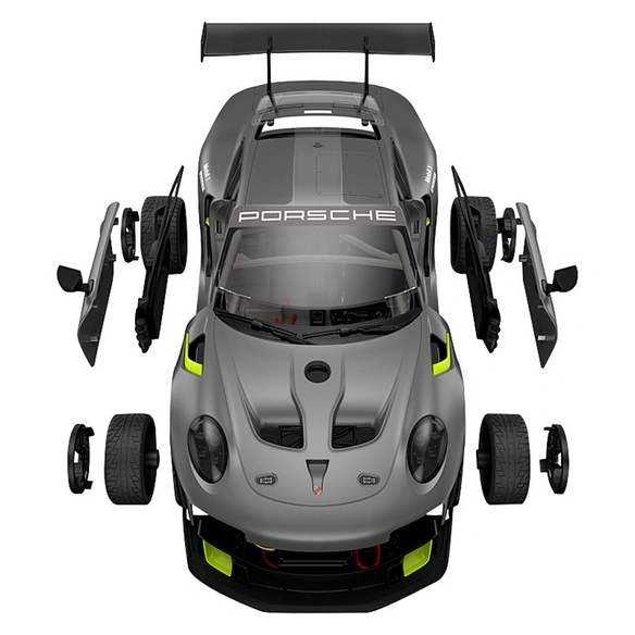 Ferngesteuertes Fahrzeug, Porsche 911 GT2 RS Clubsport 25 1:18 grau 2,4 GHz Bausatz