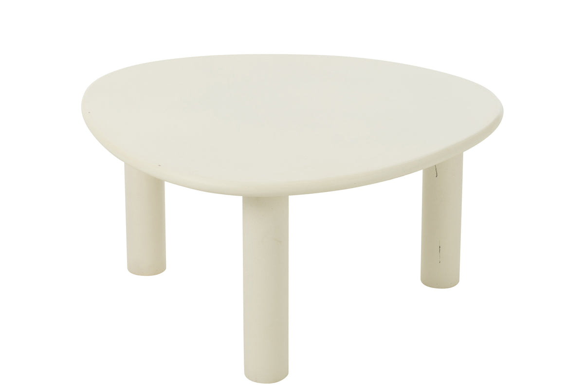 J-Line bijzettafel Bali - hout - wit - medium