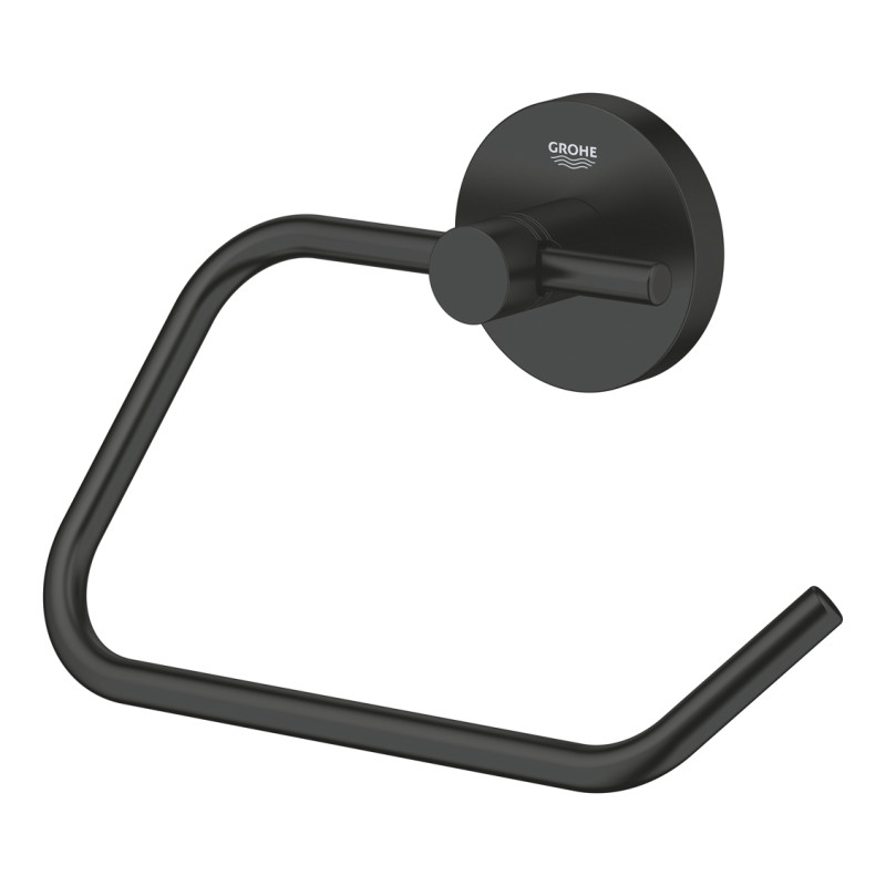 Porte-rouleau papier toilette Start noir mat GROHE