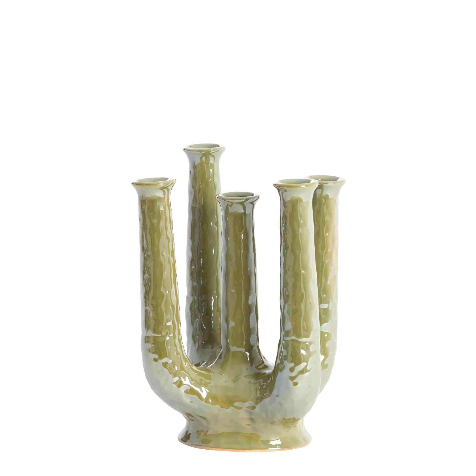 Light & Living vaas Leonjo - groen - 22x16.5x30cm
