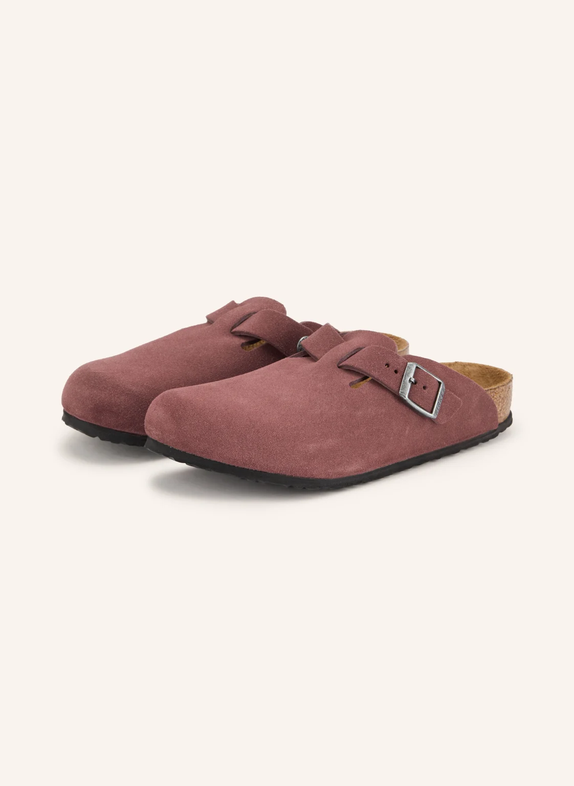 BIRKENSTOCK Pantoletten BOSTON KIDS LEVE PEPPER SUEDE LEATHER