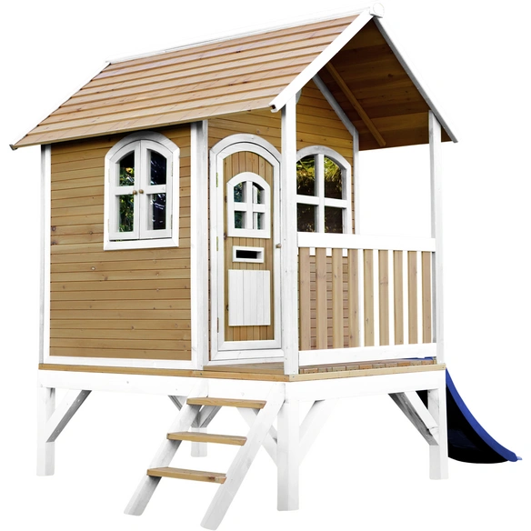 Kinderspielhaus »Tom«, BxHxT: 287 x 231 x 191 cm, Holz, braun/weiß/blau