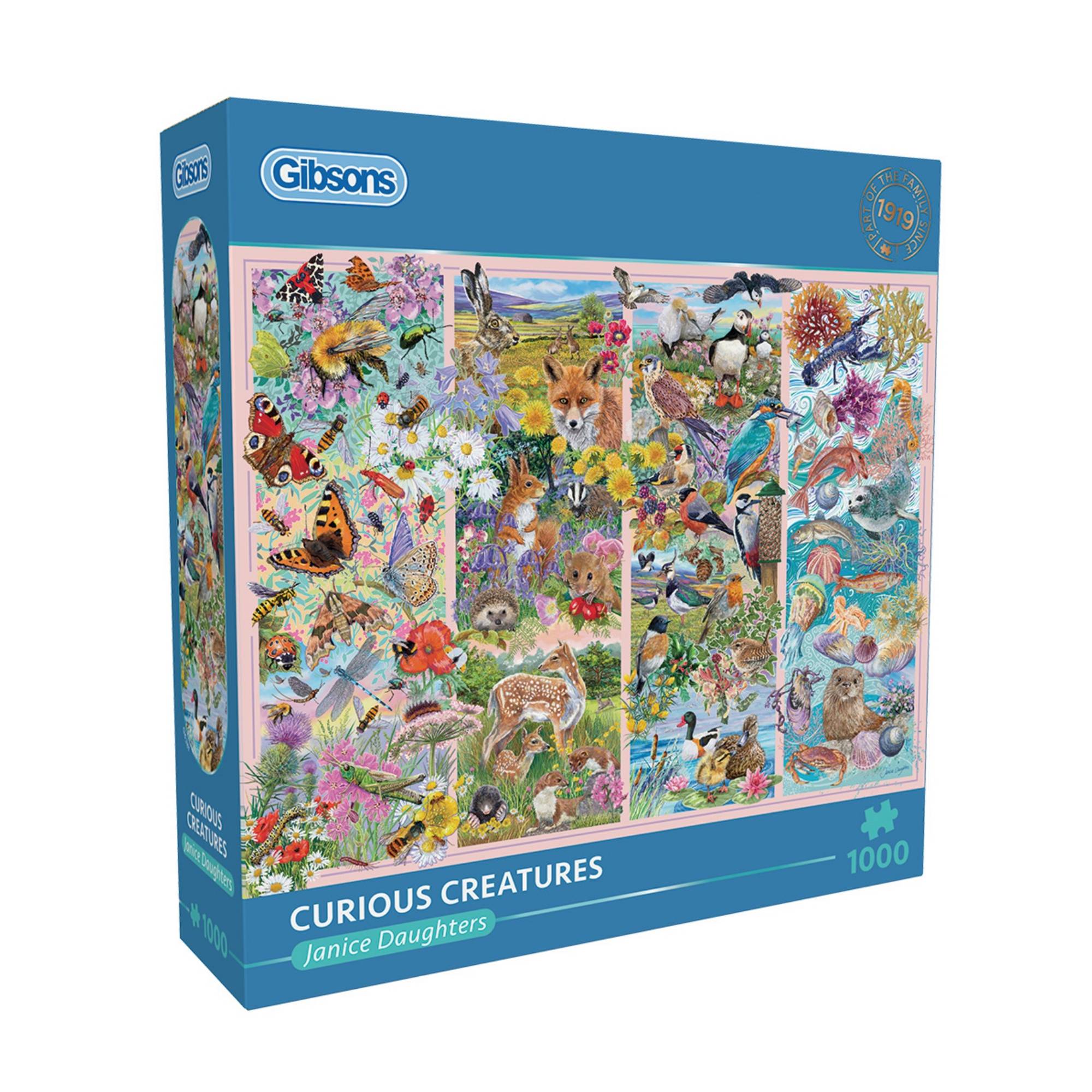 Gibsons Curious Creatures Jigsaw Puzzle 1000 Pieces