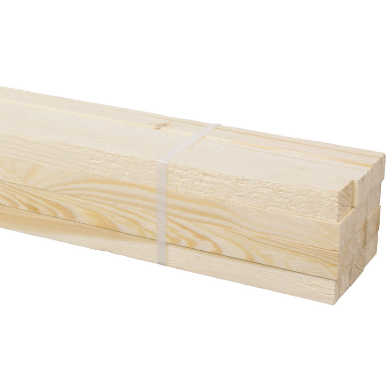 Bois brut 210 x 3,1 x 2,2 cm 12 pièces