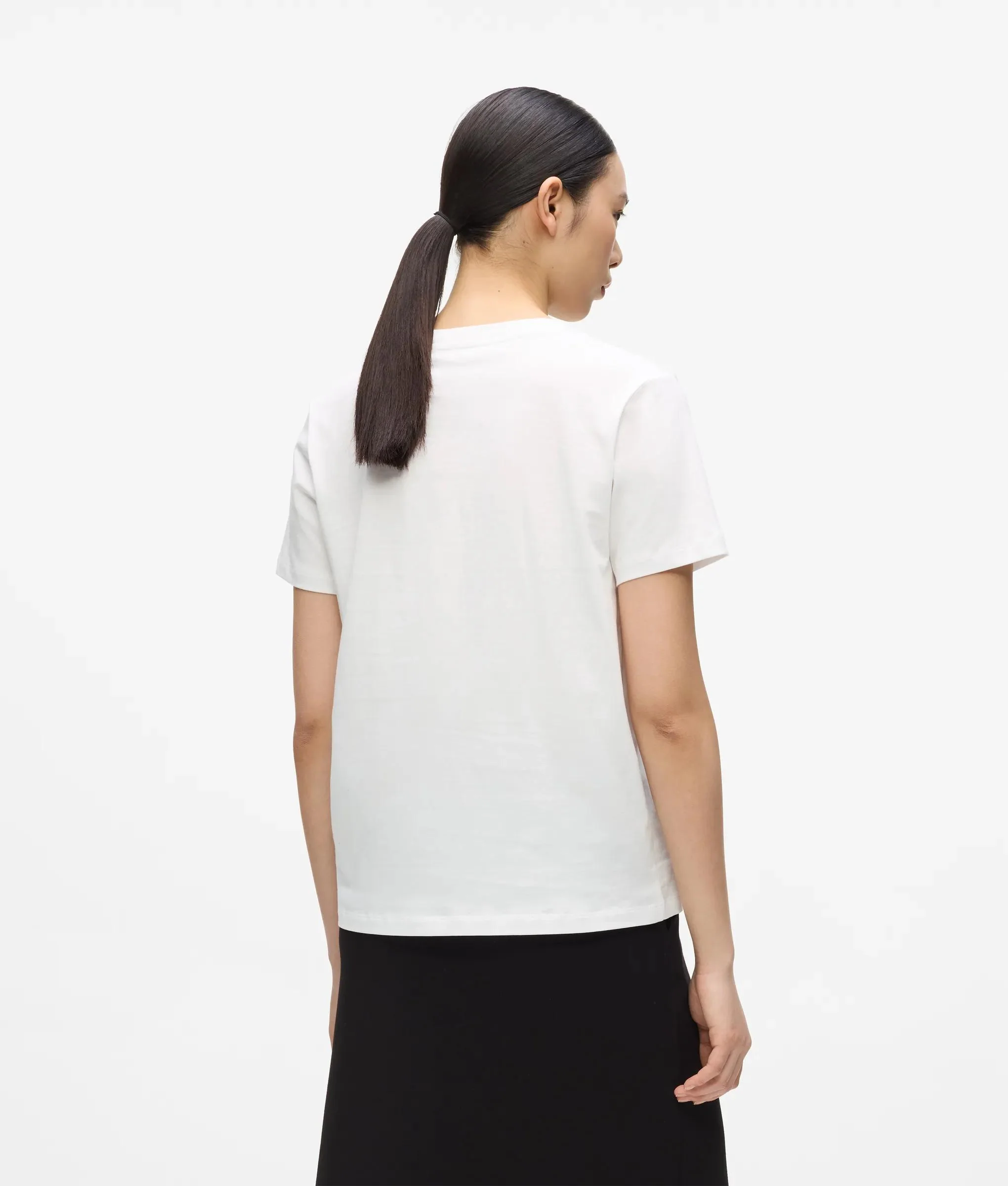 T-shirt à col en V Signature