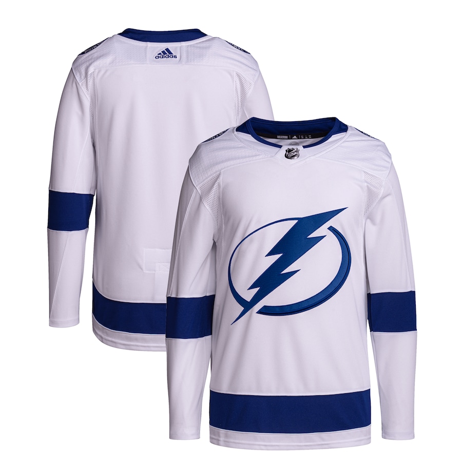 Tampa Bay Lightning adidas Away Primegreen Authentic Pro Jersey – White