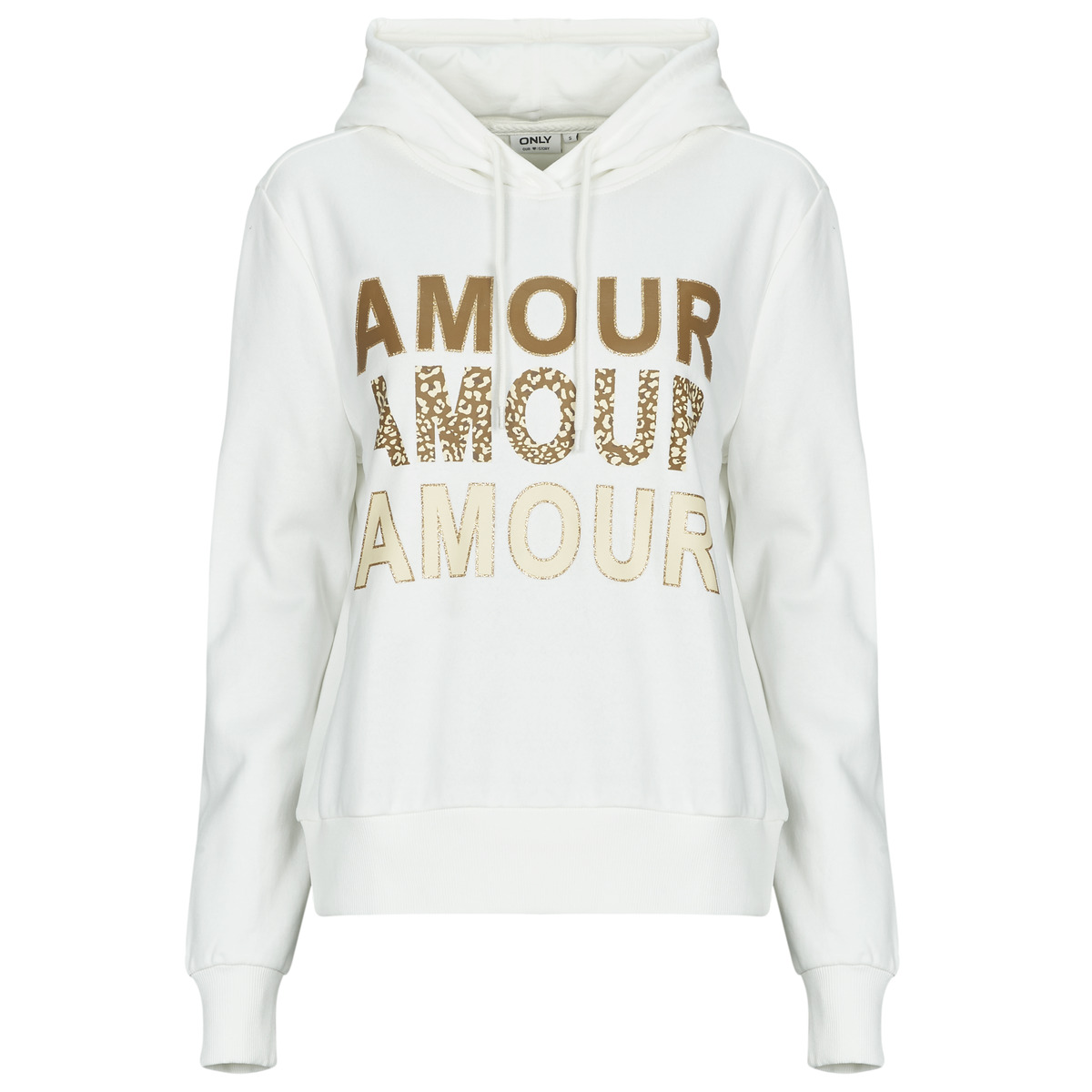 Only - ONLMAIA L/S BELIEVE HOOD - White