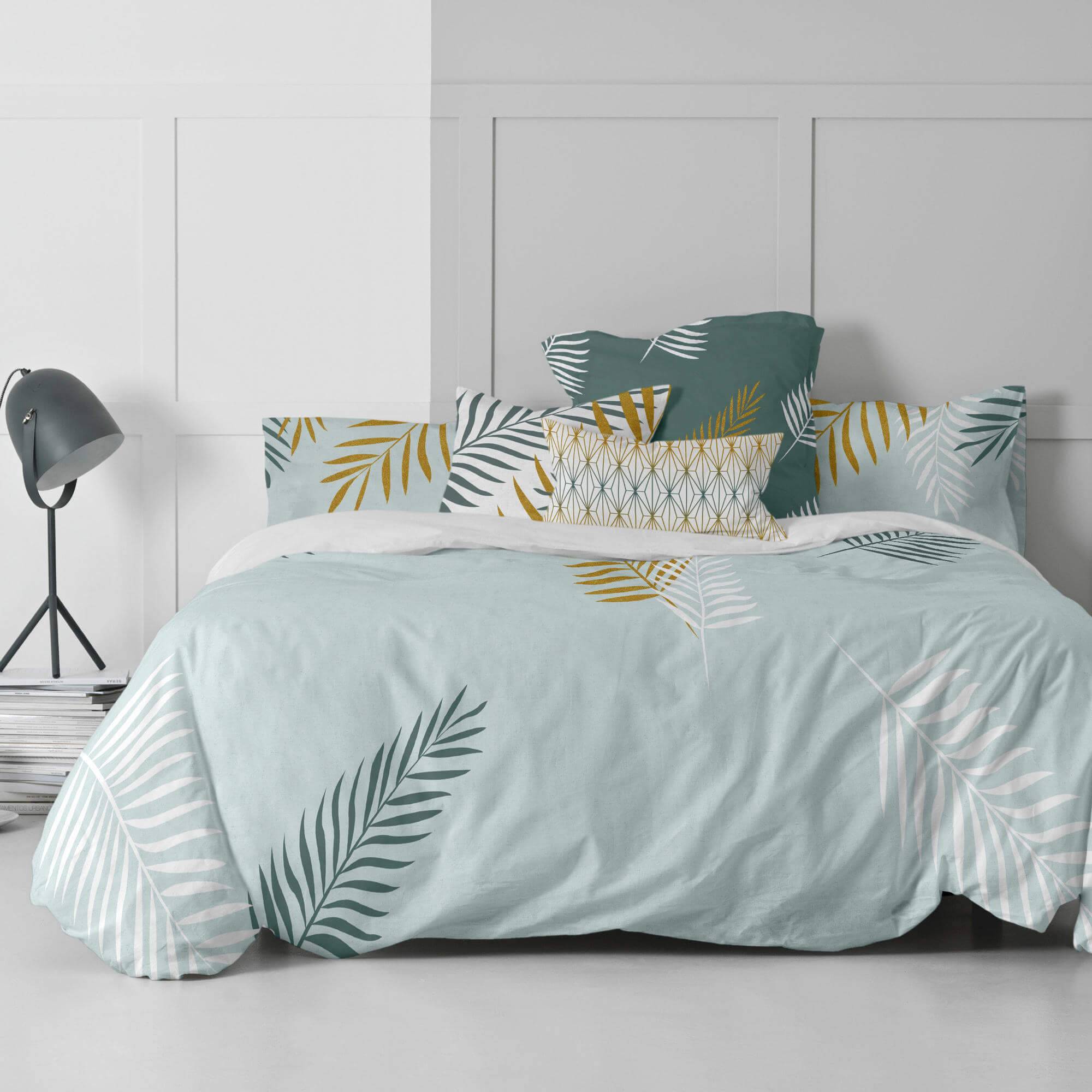 Blanc Dekbedovertrek Foliage Mint