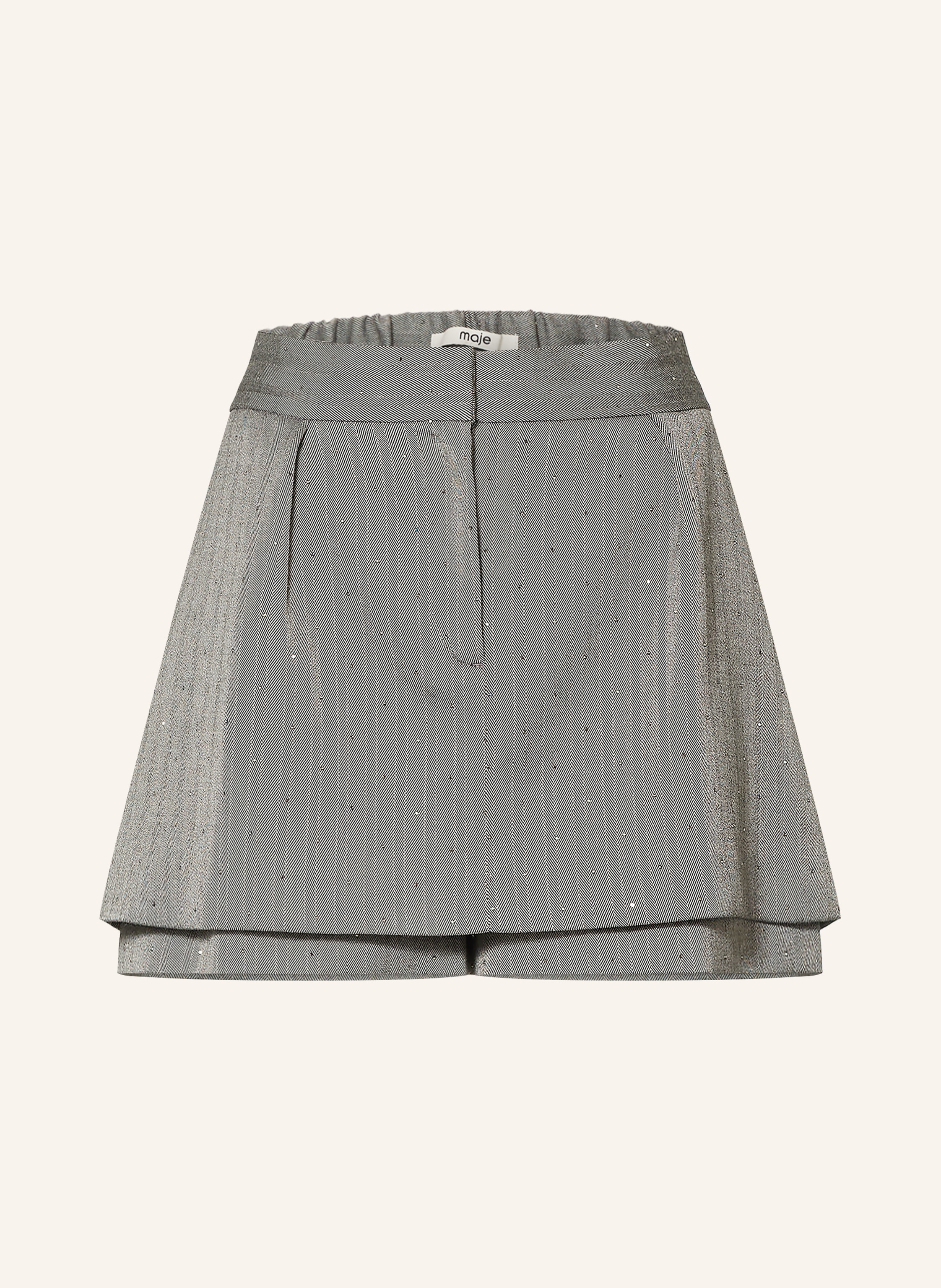 maje Skort mit Schmucksteinen