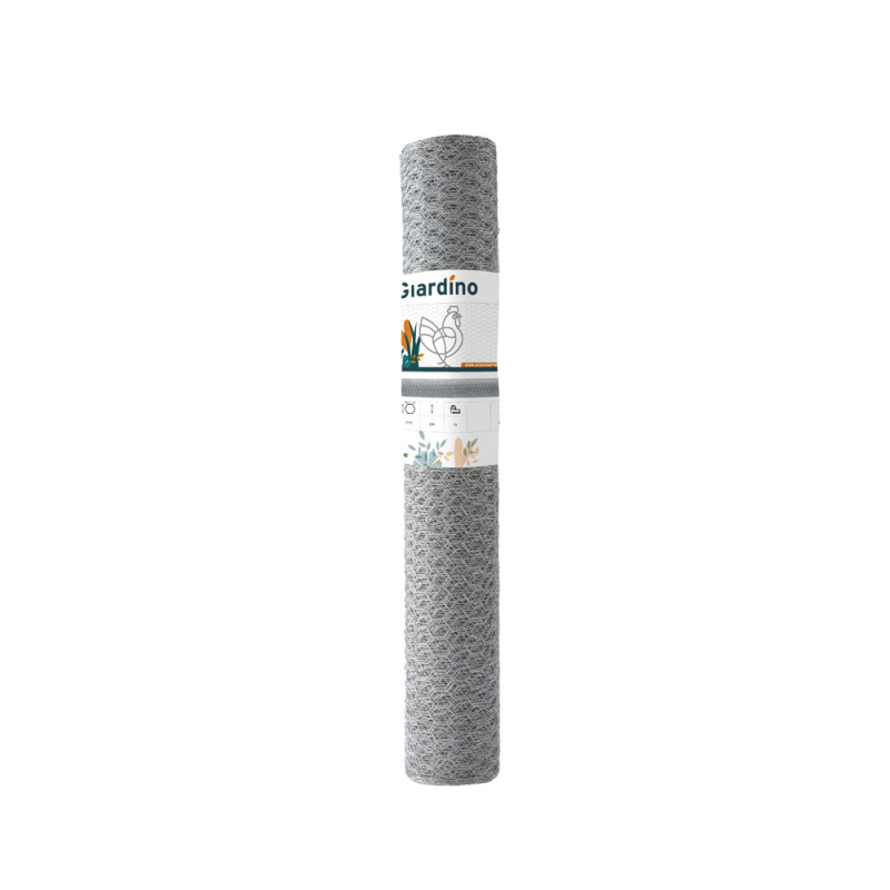 Grillage à triple torsion pré-galvanisé Ø 13 mm 0,5 x 5 m GIARDINO