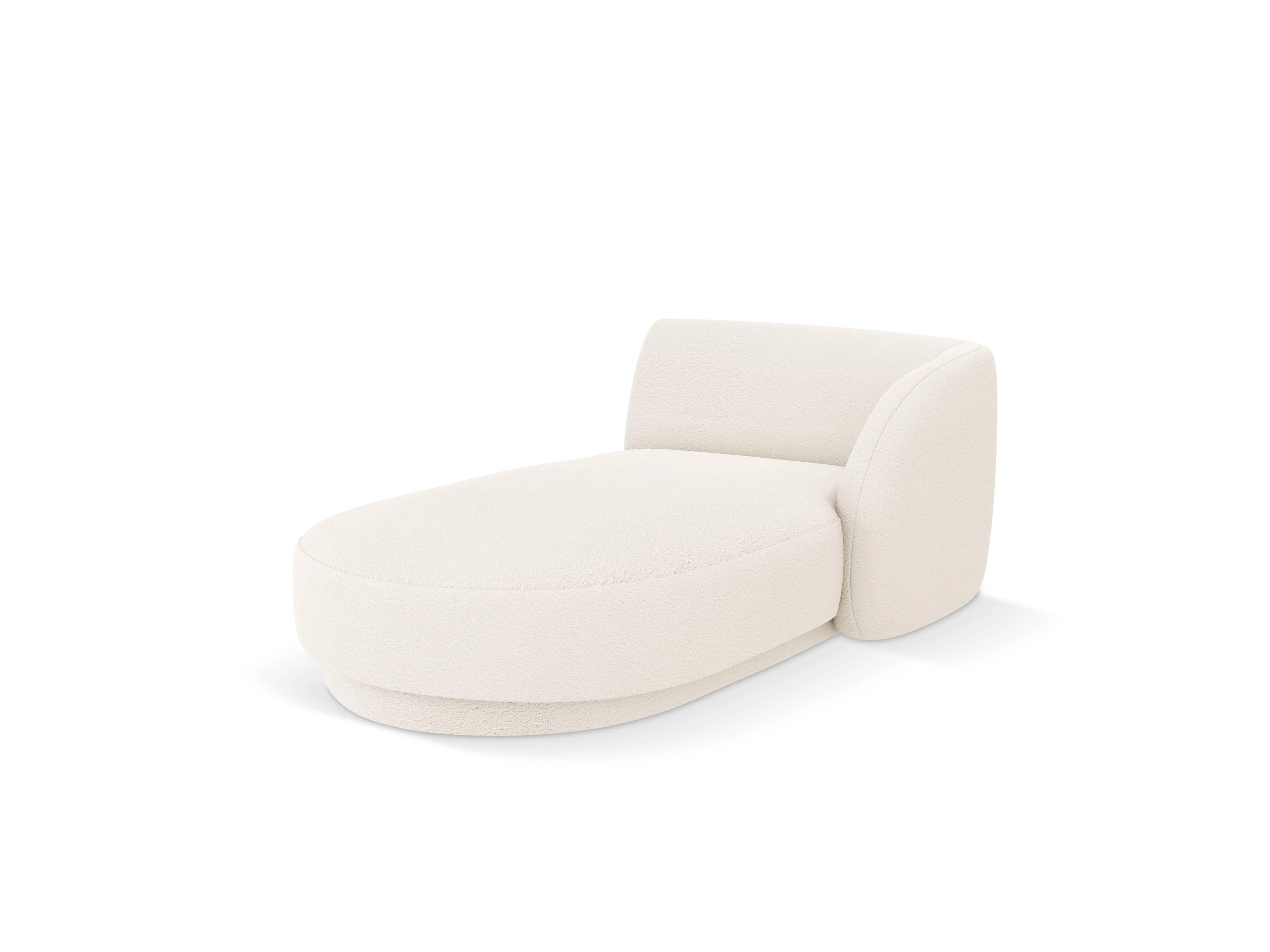 Chaise longue Miley rechts bouclé