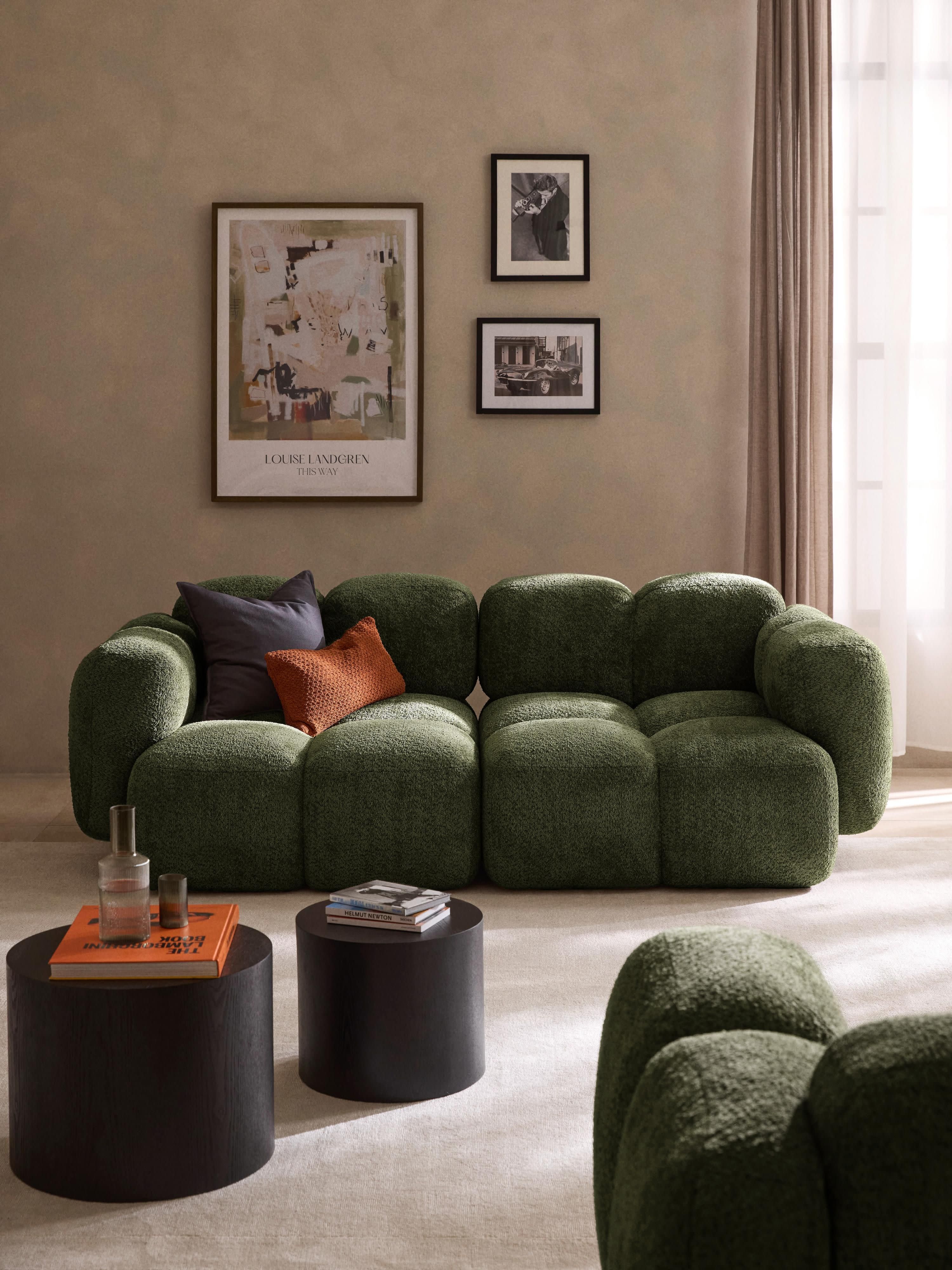 Modulares Sofa Tayla (3-Sitzer) aus Teddy-Bouclé