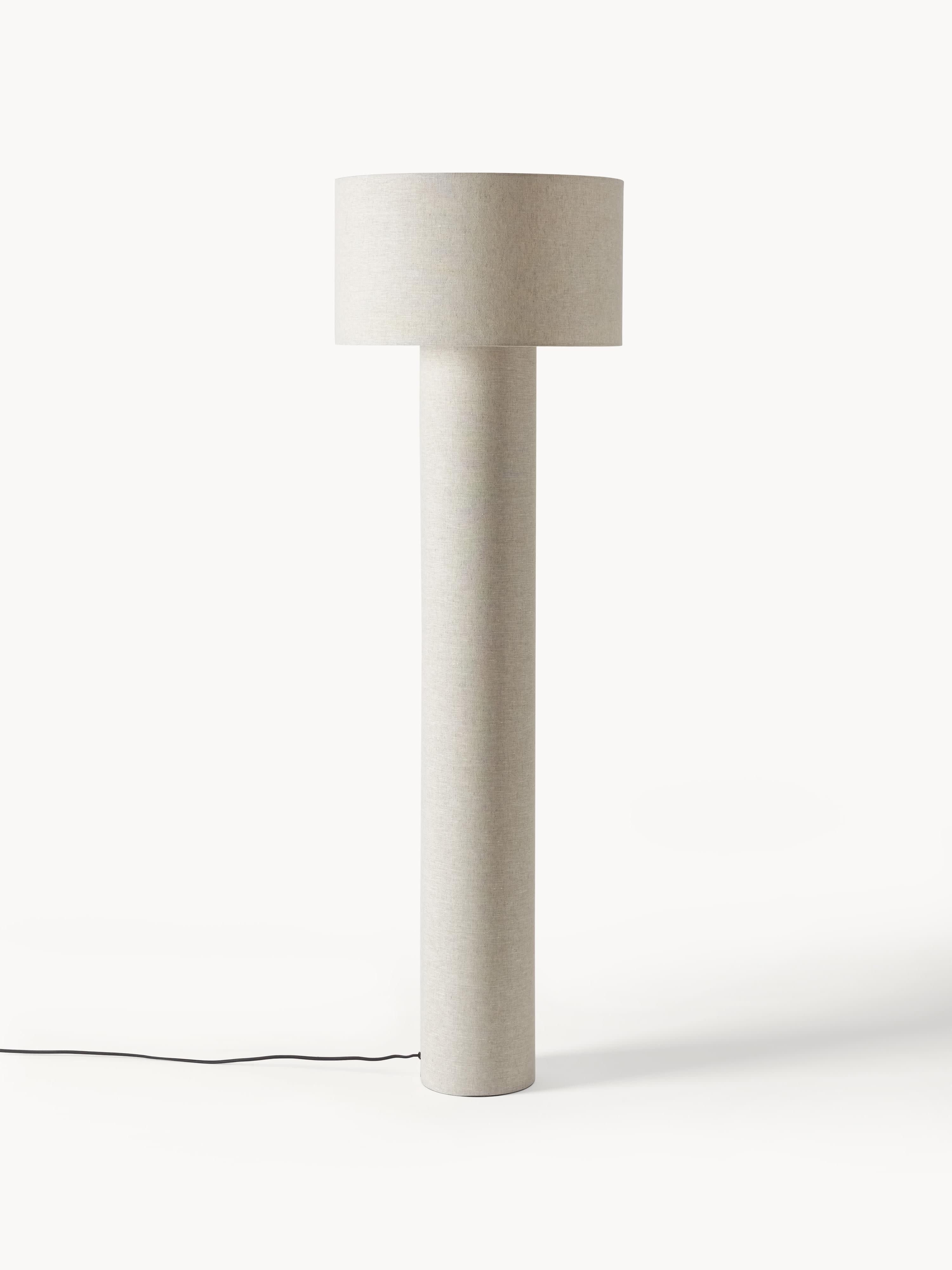 Leinen-Stehlampe Ron