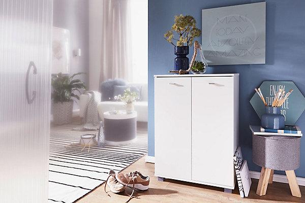 Armoire à chaussures Bois 60x90x35 cm étagère à chaussures 12 paires FineBuy