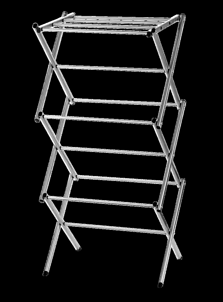 type A Accordion Drying Rack, 20.9 x 14.5 x 40.9-in, Silver