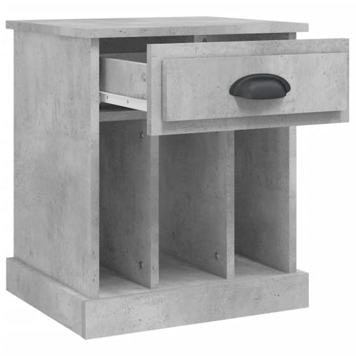 NNEVL Bedside Cabinets 2 pcs Concrete Grey 43x36x50 cm