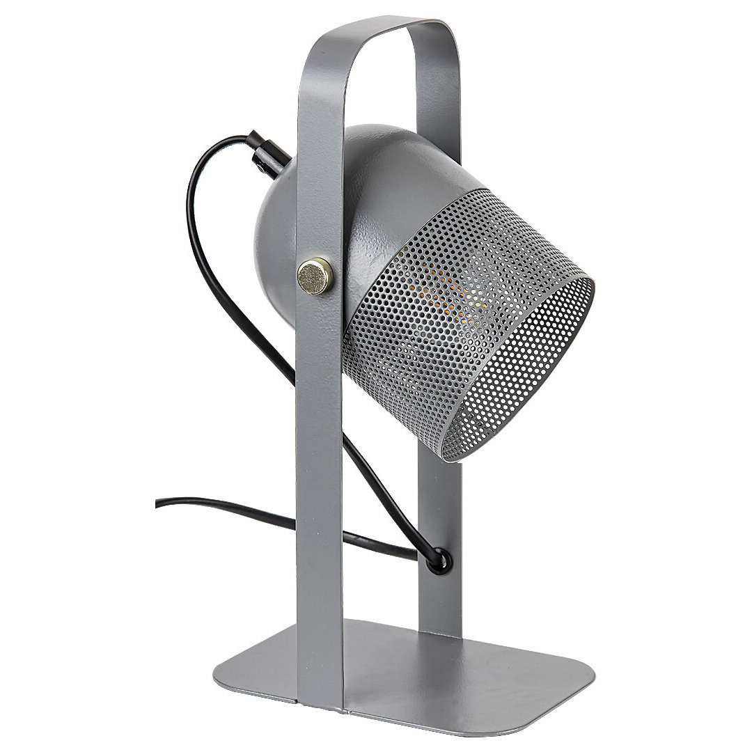 Lampka biurkowa industrialna popielaty Ronnie 1xE14x25W wys:28,5cm Rabalux