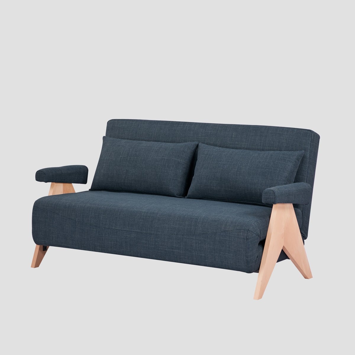 Sofa CALORE 2-osobowa, z funkcją spania granatowa 157x90x82 cm