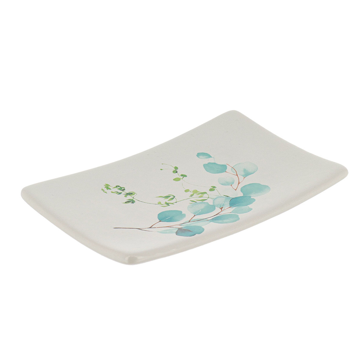 Mydelniczka łazienkowa ceramiczna Aquarelle Biała 14x9,2 cm Nowoczesna