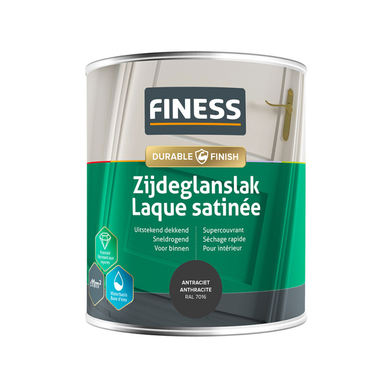 Laque satinée anthracite 0,25 L FINESS