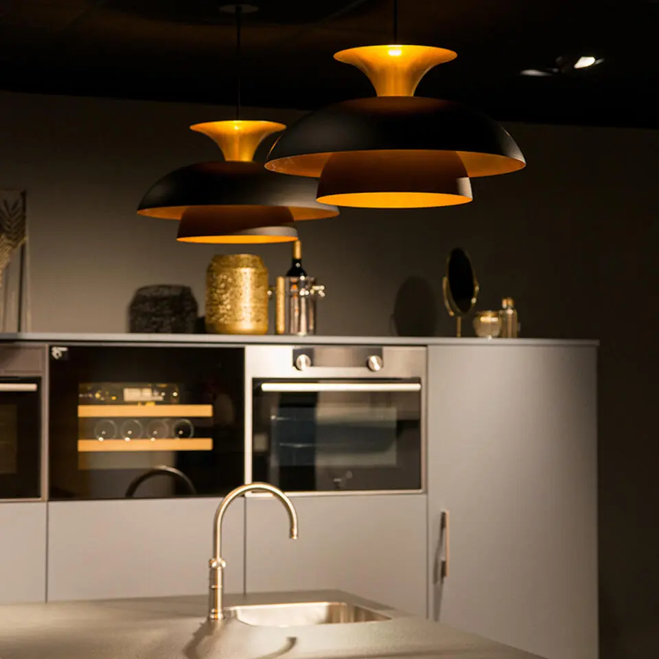 Qazqa hanglamp titus zwart e27