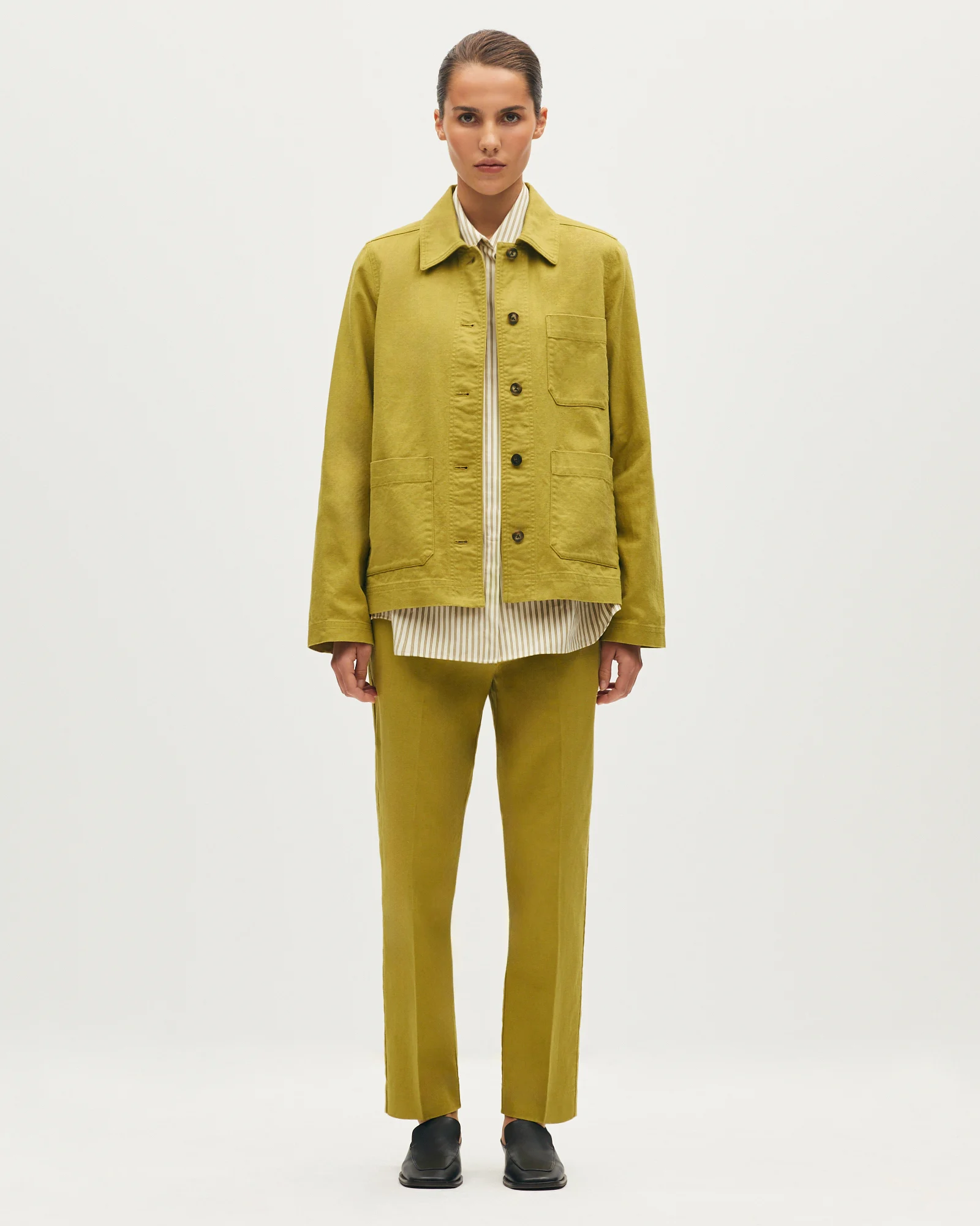 Veste workwear en lin et coton