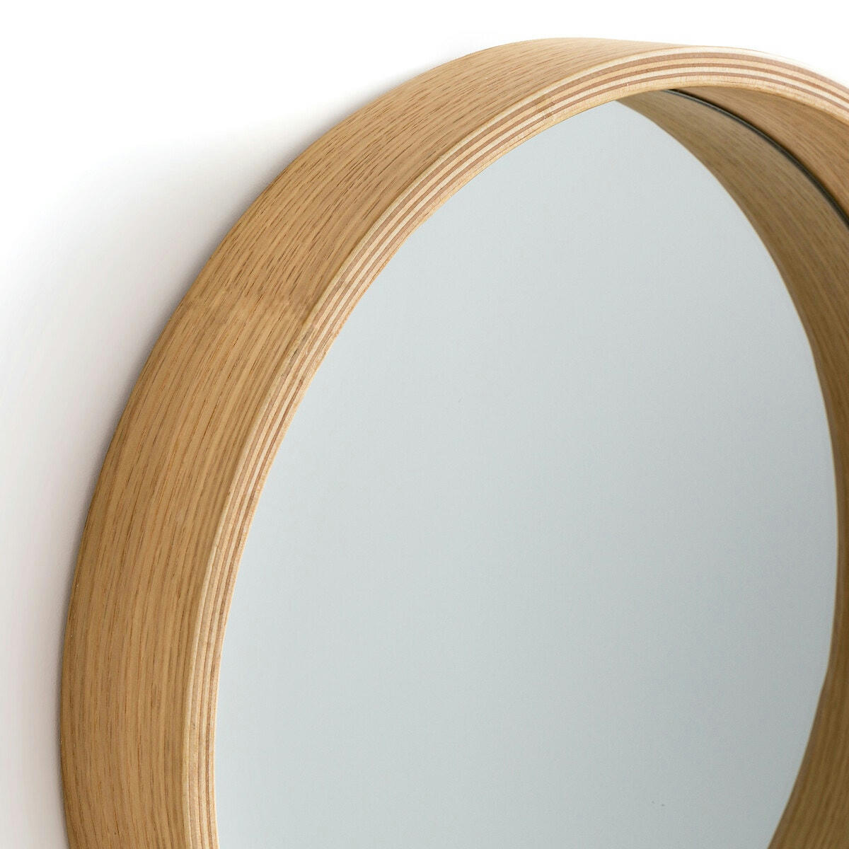 Miroir rond plaqué chêne Ø35 cm, Alaria