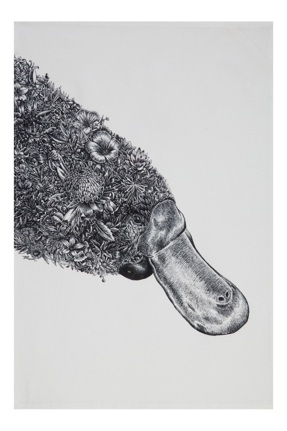 Maxwell & Williams Marini Ferlazzo Platypus Print 100% Cotton Tea Towel