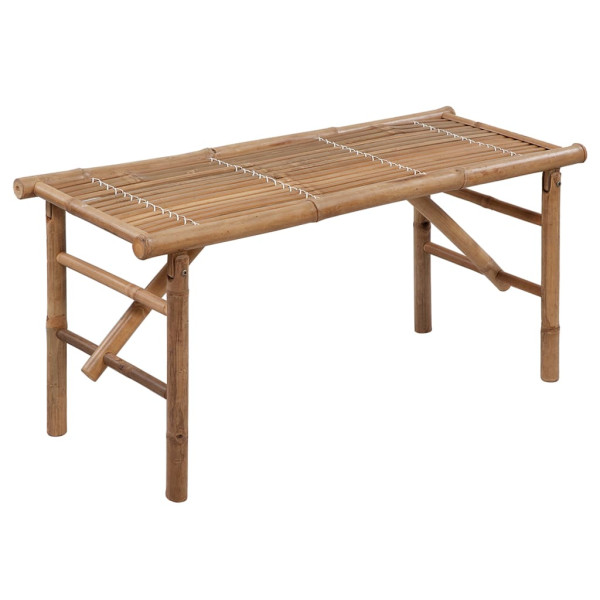 Ławka ogrodowa Kremowy 120 x 50 x 7 cm Bambus vidaXL